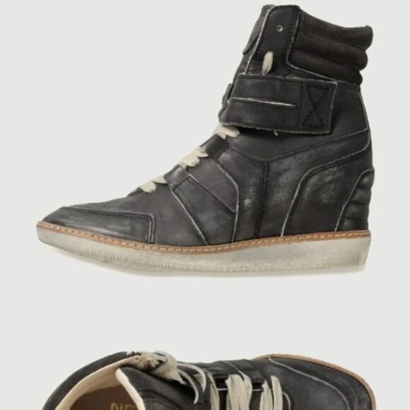 Diesel Carabas Wedge Heel Boots, Women Size US 7.5 Gray - Picture 4 of 7